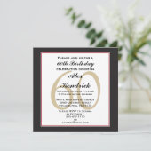 60th Birthday Party Square Invitation Kaart (Staand voorkant)
