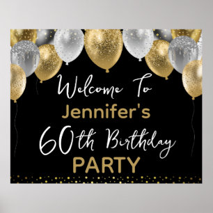 60th Birthday Party Welcome Sign Poster