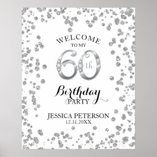 60th Birthday Party Welcome Sign Poster