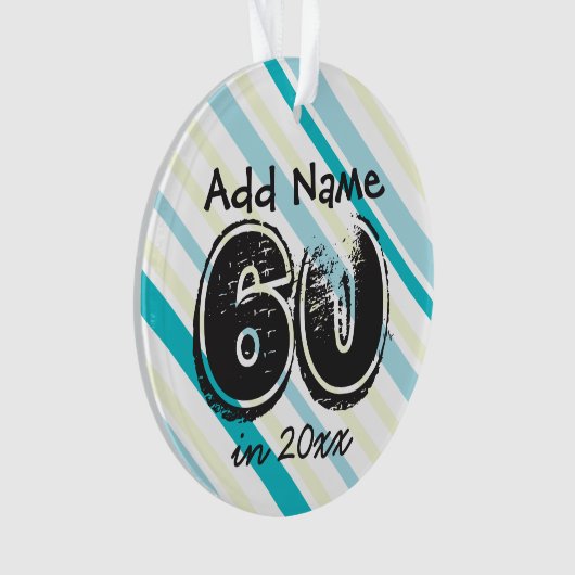 60th Birthday Personalize Name and Date Ornament (voorkant)