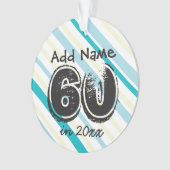 60th Birthday Personalize Name and Date Ornament (voorkant)
