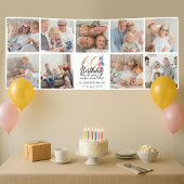 60th Birthday Photo Collage Gold Script Typography Spandoek