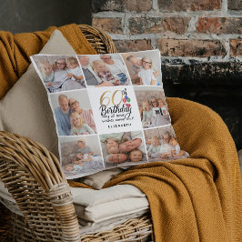 60th Birthday Photo Collage Grandma Mother Picture Kussen