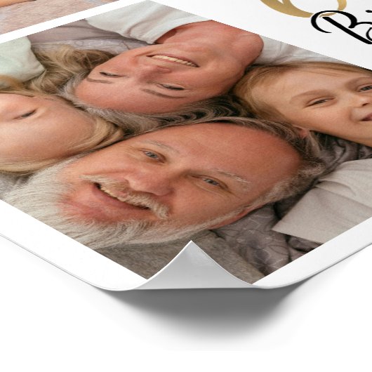 60th Birthday Photo Collage Script Typography Poster (Hoek)