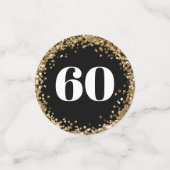 60th birthday Photos Gold Confetti (Kleine voorkant)