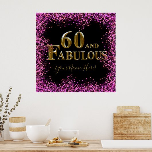 60th Birthday Poster (Keuken)