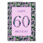 60th Birthday Purple Daisies (Voorkant)