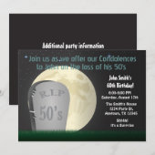 60th Birthday RIP 50s Uitnodiging (Voorkant / Achterkant)