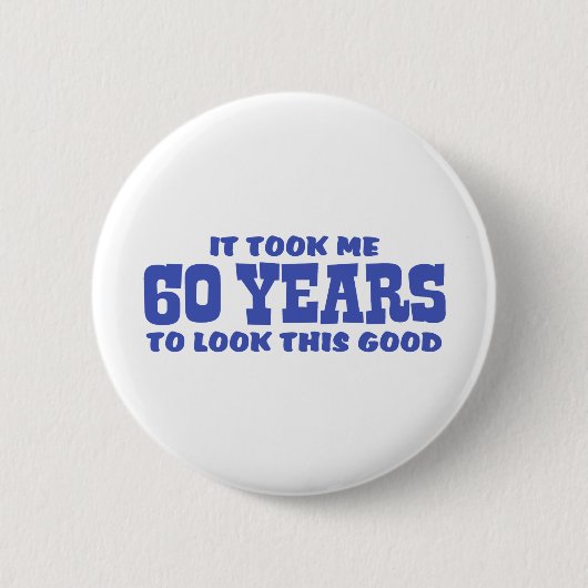 60th Birthday Ronde Button 5,7 Cm (Voorkant)