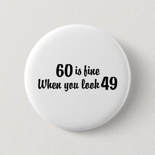 60th Birthday Ronde Button 5,7 Cm (Voorkant)