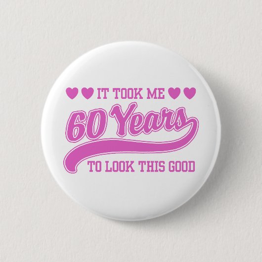 60th Birthday Ronde Button 5,7 Cm (Voorkant)