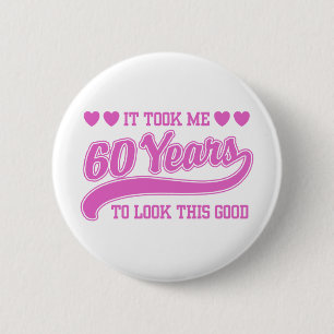 60th Birthday Ronde Button 5,7 Cm