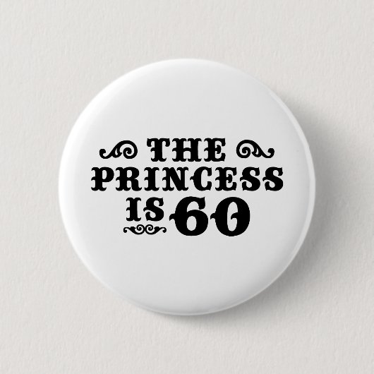 60th Birthday Ronde Button 5,7 Cm (Voorkant)