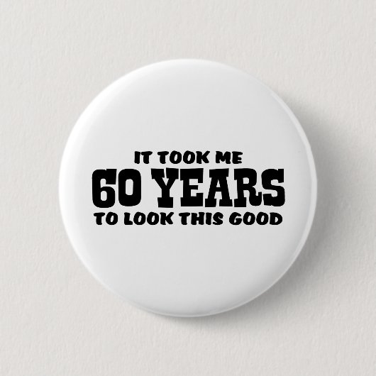 60th Birthday Ronde Button 5,7 Cm (Voorkant)