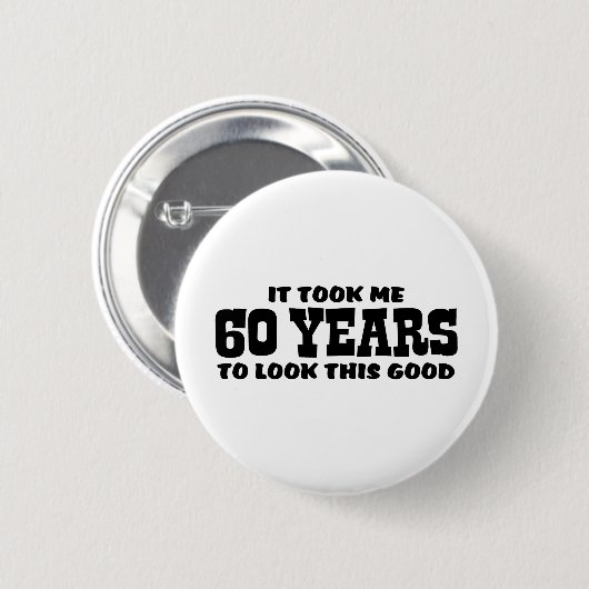 60th Birthday Ronde Button 5,7 Cm (Voorkant /achterkant)