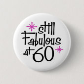 60th Birthday Ronde Button 5,7 Cm (Voorkant)