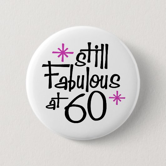 60th Birthday Ronde Button 5,7 Cm (Voorkant)