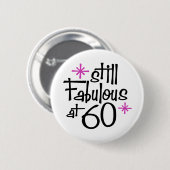 60th Birthday Ronde Button 5,7 Cm (Voorkant /achterkant)