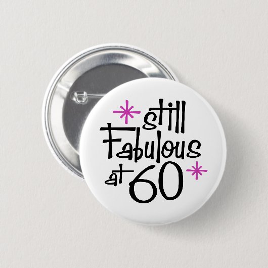 60th Birthday Ronde Button 5,7 Cm (Voorkant /achterkant)