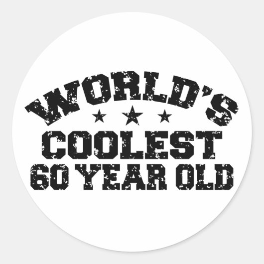 60th Birthday Ronde Sticker (Voorkant)