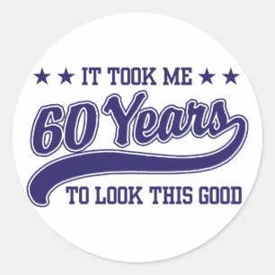 60th Birthday Ronde Sticker