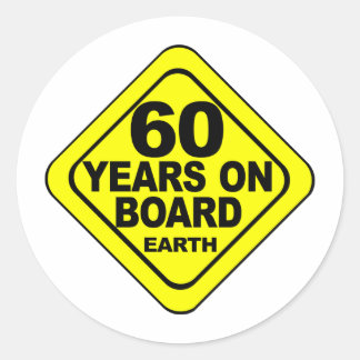 60th Birthday Ronde Sticker