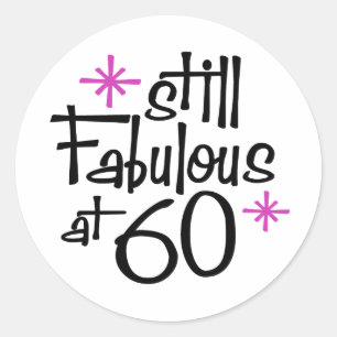 60th Birthday Ronde Sticker