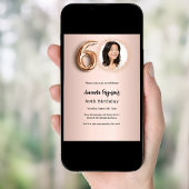 60th Birthday roos gouden foto Kaart