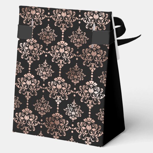 60th Birthday Rose Gold Elegant Thank You  Bedankdoosjes (Achterkant)