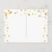 60th Birthday Save the Date Gold Balloons Glitter Aankondigingskaart (Achterkant)