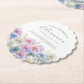 60th Birthday September Birth Flower Custom Kartonnen Onderzetters (Gekanteld)