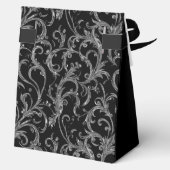 60th Birthday Silver Swirls Thank You  Bedankdoosjes (Achterkant)