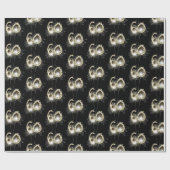 60th Birthday Sparklers op Zwart Cadeaupapier (Vlak)