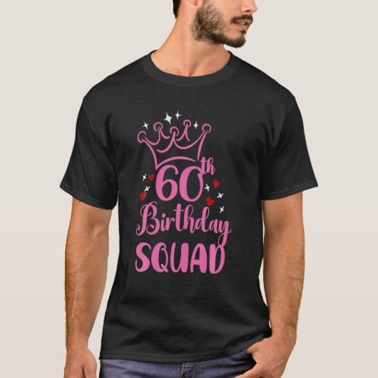 60th Birthday Squad, Jubileum Party for Grandma T-shirt (Voorkant)