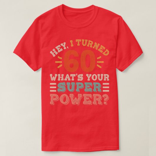 60th Birthday T-shirt (Design voorkant)