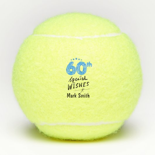 60th Birthday Tennisballen (Voorkant)
