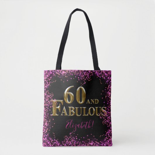 60th Birthday Tote Bag (Voorkant)