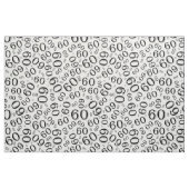 60th Black & White Random Number Pattern 60 Stof (Fat Quarter)