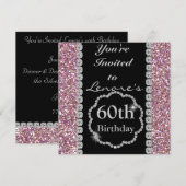 60th Classy Birthday Party Invitation Kaart (Voorkant / Achterkant)