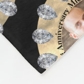 60th Diamond Bruiloft Jubileum FOTO Personaliseren Fleece Deken (Hoek)