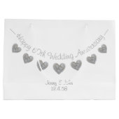 60th Diamond Bruiloft jubileum geschenk tas Groot Cadeauzakje (Achterkant)