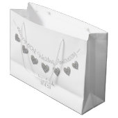 60th Diamond Bruiloft jubileum geschenk tas Groot Cadeauzakje (Voorkant Gekanteld)