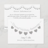 60th Diamond Huwelijksjubileum feestdetails Informatiekaartje (Voorkant / Achterkant)