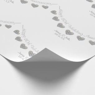 60th Diamond trouwdag bunting ontwerp Cadeaupapier