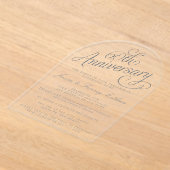 60th Diamond Wedding Anniversary Acryl Uitnodigingen (Laagn)