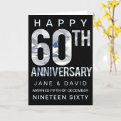 60th Diamond Wedding Jubileum op maat gemaakt Kaart (Gele Bloem)