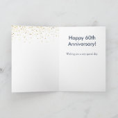 60th Gold Bruiloft Jubileum Proost Kaart (Binnen)