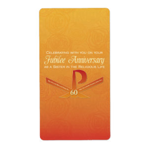 60th Jubilee Jubileum Nun Pax Cross, Oranje Etiket