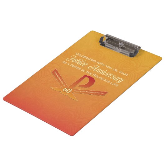 60th Jubilee Jubileum Nun Pax Cross, Oranje Klembord (Gekanteld)