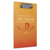 60th Jubilee Jubileum Nun Pax Cross, Oranje Klembord (Rechts)